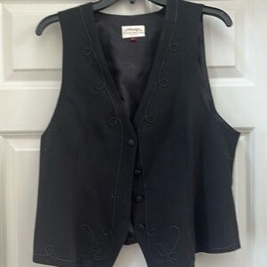 Susan Bristol Wool Embroidered Vest LG